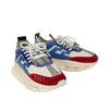 Men's Mesh Rubber And Suede Chain Reaction Sneakers - Blue / Red