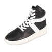 Leather Basketball High-Top Sneakers - Black / White