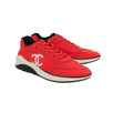 Lycra Lace Up Low-Top Sneakers - Red