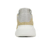 Knit Fabric Platform Sneakers - Gold / Silver