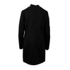Wool Blend Long Sleeve Butterfly Dress - Black