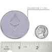 Silver Plated Ethereum Cryptocurrency Coin