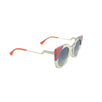 Plastic Cat Eye Sunglasses - Blue / Red / Clear