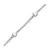14k White Gold Anklet with Puffed Heart Design