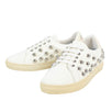 Leather Bubble Studded Sneakers - White