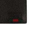 Web Grained Leather Bi-Fold Wallet - Black
