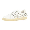 Leather Bubble Studded Sneakers - White