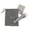 Ostrich Leather Key Chain - Ice Gray