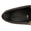 Men's Leather Web Detail Loafers - Brown