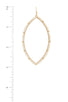 Two Tone Beaded Pointed Oval Drop Earring