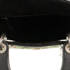 Embroidered Leather Lady Dior Mini Shoulder Bag - Black