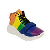 Regis Rainbow Stripe High-Top Sneakers - Multi