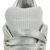 Knit Fabric Platform Sneakers - Gold / Silver