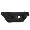 Quilted Nylon Fabric Multi-Pocket Belt Bag - Black