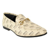 Men's Brixton Stamp Print Leather Loafers - Ivory
