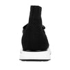 Knit And Patent Flower Sock Sneakers - Black