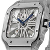 Cartier Santos de Cartier, Steel Skeleton Dial 40MM Watch WHSA0007