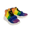 Regis Rainbow Stripe High-Top Sneakers - Multi
