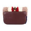 Mink & Leather Glam Lock Shoulder Bag - Red / Multi