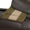Men's Leather Web Detail Loafers - Brown