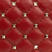 Quilted Leather Rockstud Camera Bag - Red