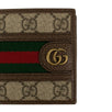 Ophidia GG Supreme Canvas Leather Bi-Fold Wallet -Beige