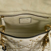 Medium Lady Dior Calfskin Leather Studded Shoulder Bag - White