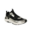 'B24 Runtek' Low Top Sneakers - Black And Silver