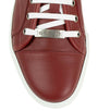 Men's Leather Lace Up Sneakers - Red