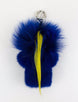 Mink and Goat Fur Fendirumi Micro Monster Key Charm - Blue