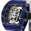 Richard Mille RM52-01, Blue NTPT Carbon Titanium Tourbillon Skull 50MM Watch(PRE-OWNED)