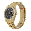 Rolex Day-Date 40, Yellow Gold Diamond Bezel Black Baguette Dial 40MM Watch 228348