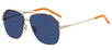 FFM0043S-3YG-KU Square Aviator Sunglasses - Silver / Blue