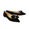 'Souriceau'  Velvet Flats - Black
