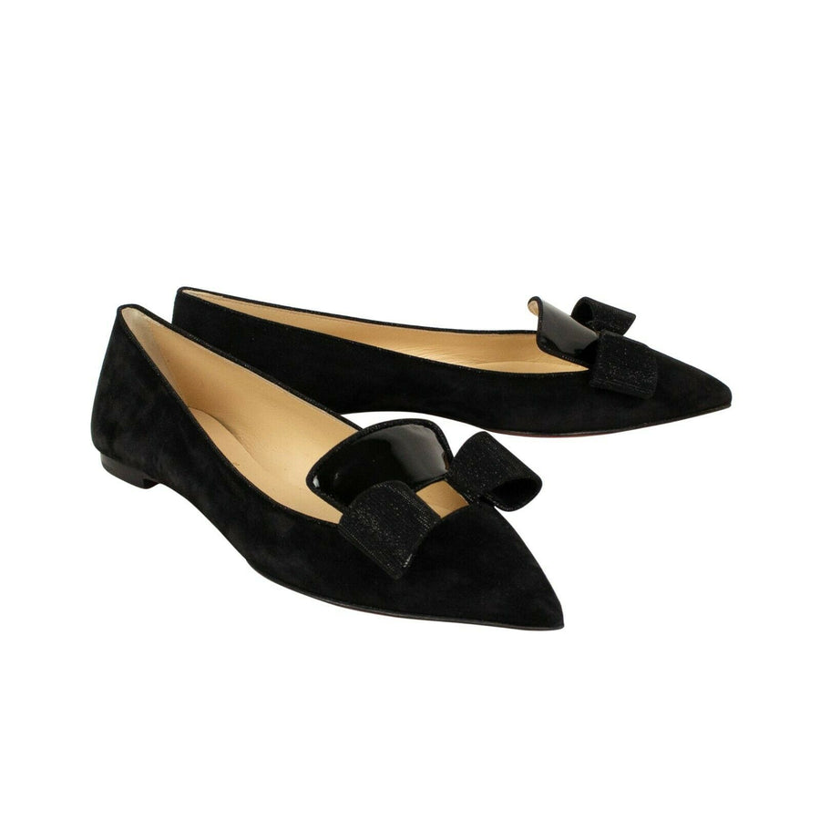 'Souriceau'  Velvet Flats - Black
