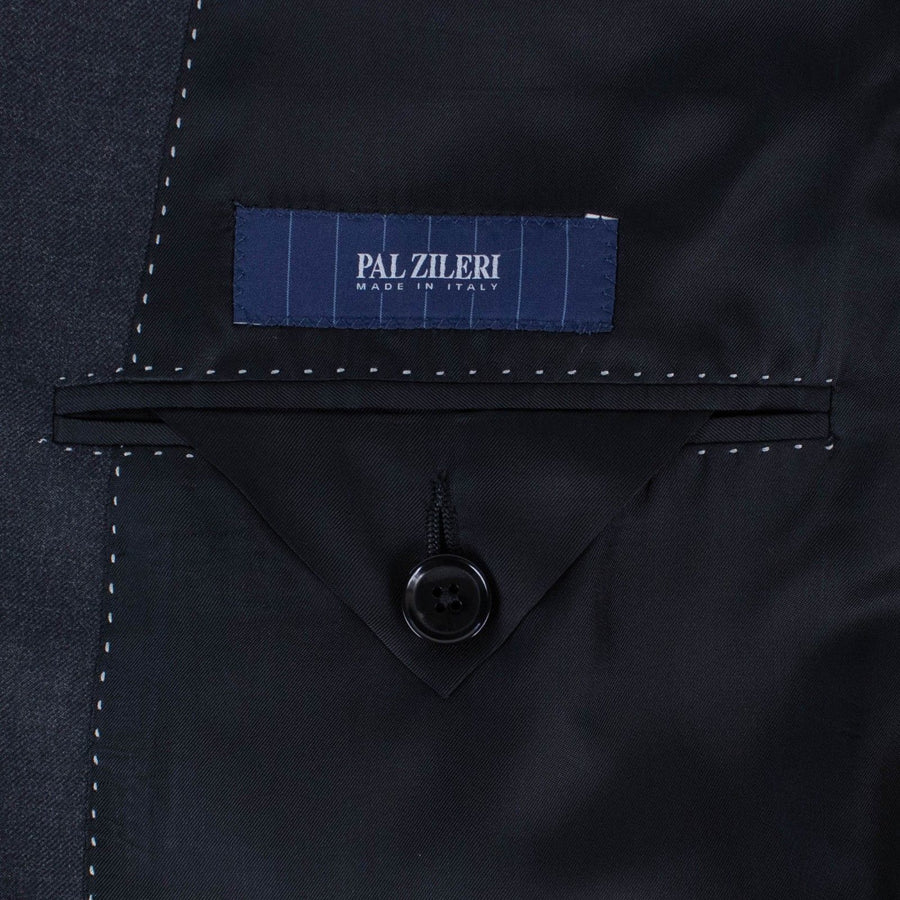 Drop 6 Wool Two Button Solid Suit - Charcoal Gray