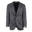Pinstriped Wool Two Button Suit - Heather Grey
