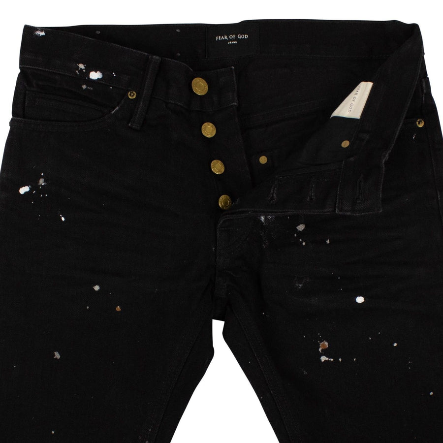 Black Selvedge Denim Painters Jeans