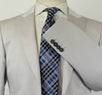 Striped Wool Blend 1 Button Sport Coat - White