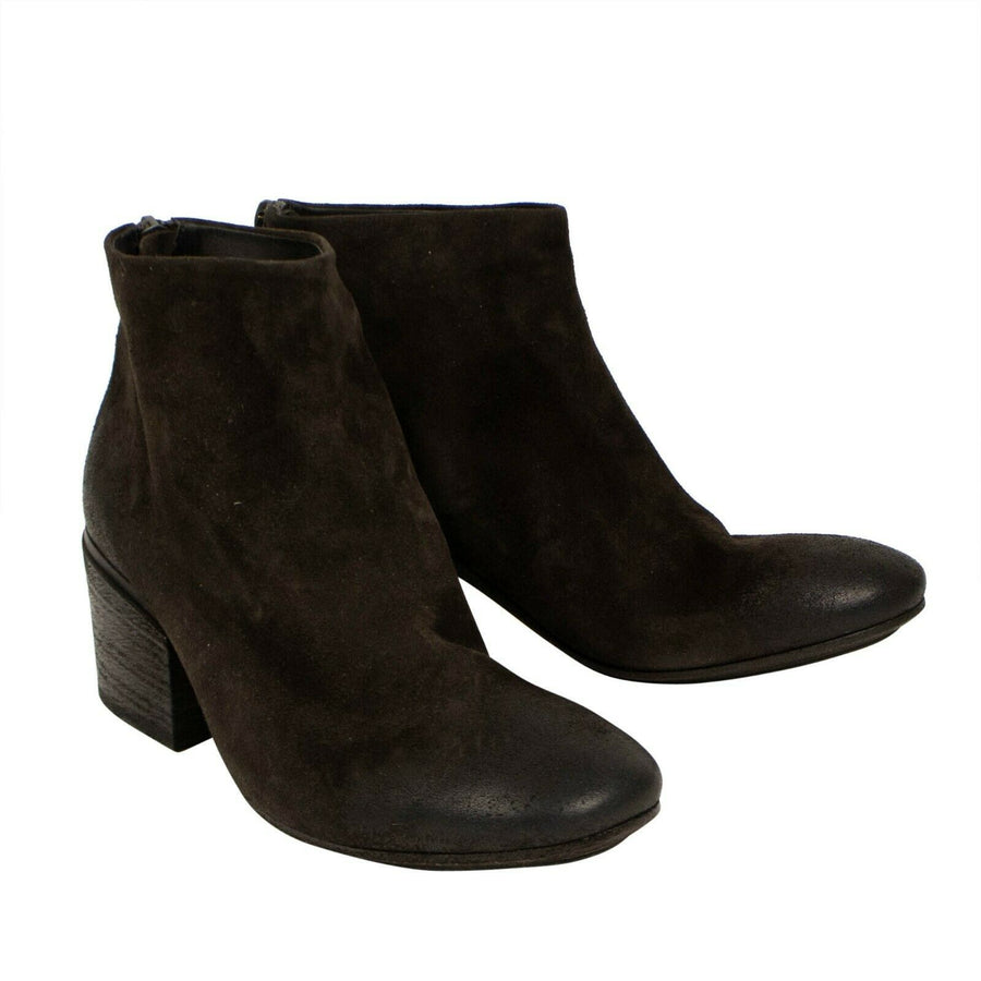 Funghetto Distressed Leather Ankle Boots - Brown