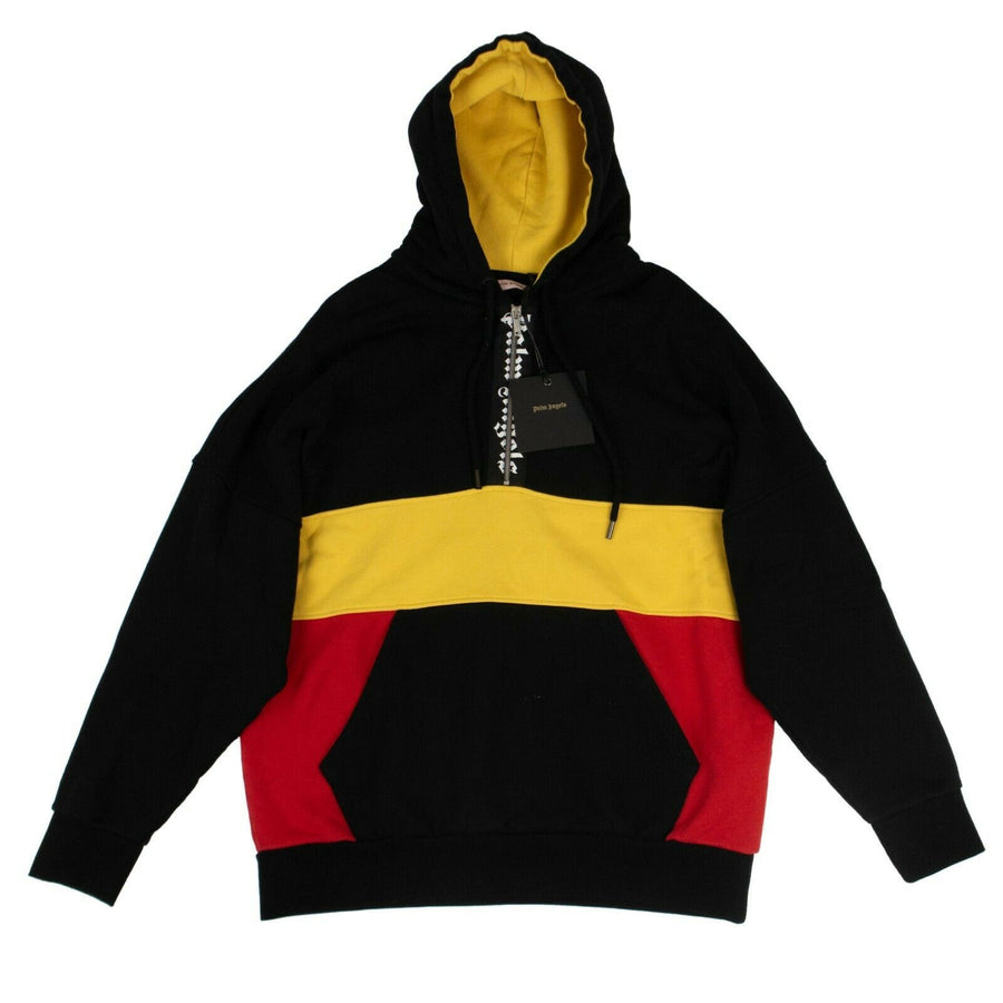 Colorblock Logo Hoodie - Black / Yellow / Red