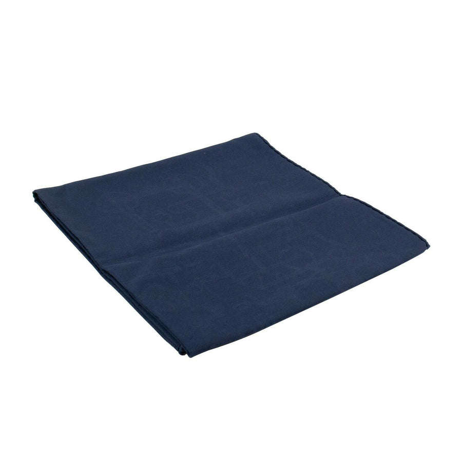 Silk Blend 'Creuse Balcon' 100 Shawl Scarf - Navy Blue