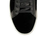 Velvet Metallic Lip Sneaker - Black