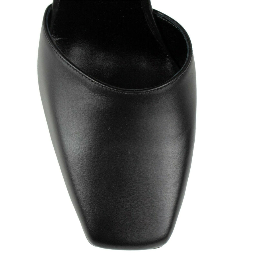 Sock Cutout Plexi Heel Ankle Boots - Black