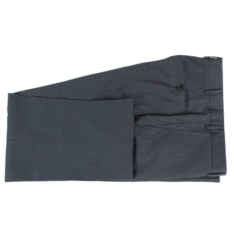 Drop 4 Striped Wool Two Button Suit - Gray