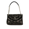 Loulou Puffer Medium Quilted Lambskin Leather Handbag - Black