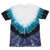 Tie Dye Two Horse Short Sleeve T-Shirt - Blue