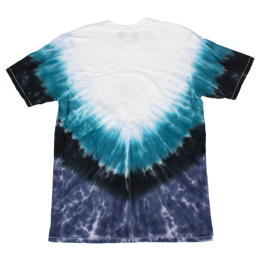 Tie Dye Two Horse Short Sleeve T-Shirt - Blue