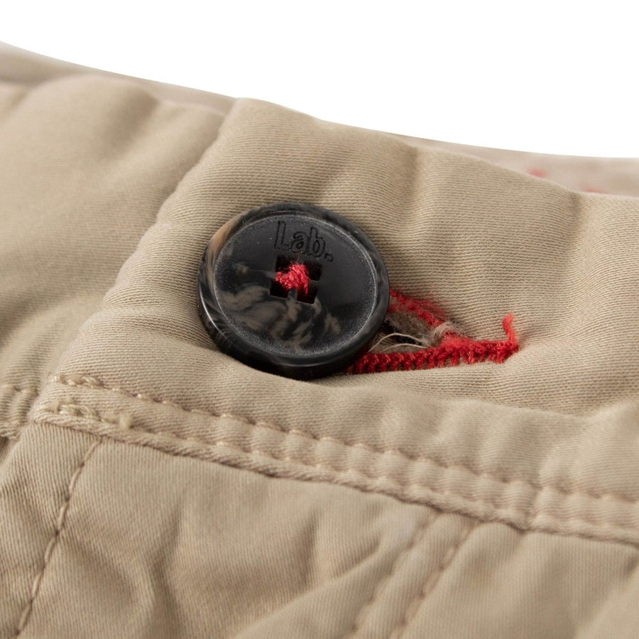 Beige Cotton Blend Pants