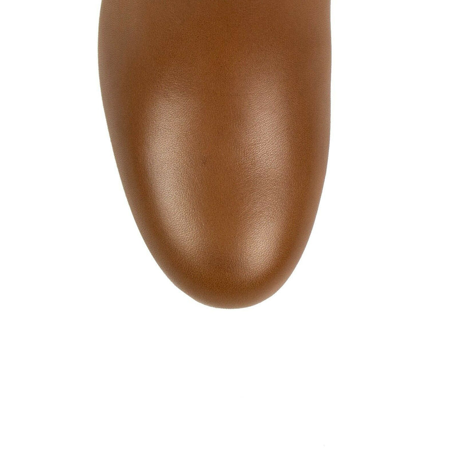 'Suzi Folk' 85mm Boots Heels - Brown